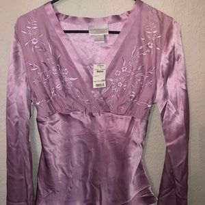 NEW pink silky blouse
